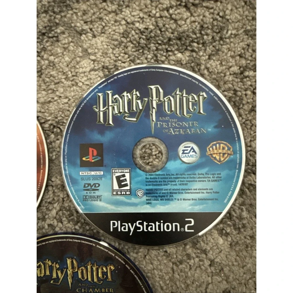 PS2 Lot 3 Games Harry Potter Goblet of Fire/Chamber Of Secrets/Azkaban Disc Only
